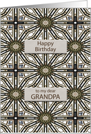 Grandpa Birthday Abstract Mandala Design card