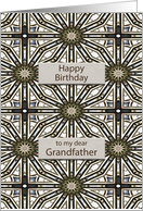 Grandfather Birthday Abstract Mandala Design card