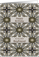 Boyfriend Birthday Abstract Mandala Design card