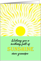Grandpa Birthday Bright Sunshine card