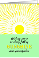 Grandfather Birthday Bright Sunshine card