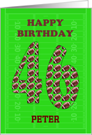 Add A Name 46th Birthday Footballs card