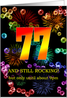 77th Birthday Still Rocking card