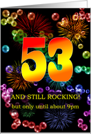 53rd Birthday Still Rocking card