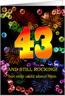 43rd Birthday Still Rocking card