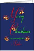 Pastor Christmas Bells card