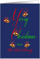 From Family Add a Name Christmas Bells card