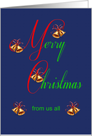 From Us All Christmas Bells card