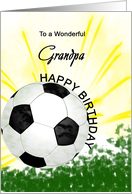 Grandpa Birthday Soccer Ball card