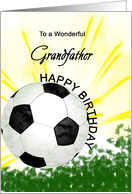 Grandfather Birthday Soccer Ball card