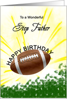 Step Father Birthday American Football card