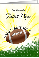 Birthday American Football Player card