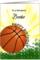 Brother Basketball Player Birthday card