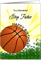 Step Father Basketball Player Birthday card