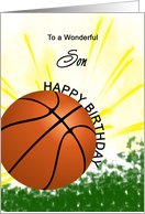 Son Basketball Player Birthday card