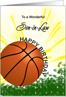 Son in Law Basketball Player Birthday card