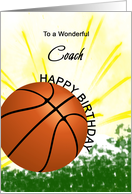 Coach Basketball Player Birthday card