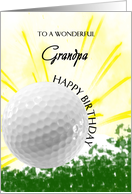 Grandpa Golf Player Birthday card