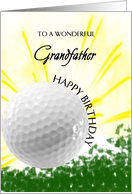 Grandfather Golf Player Birthday card