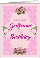 Girlfriend Birthday with Roses card