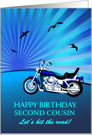 Add A Relative Birthday Motorbike Sunset card