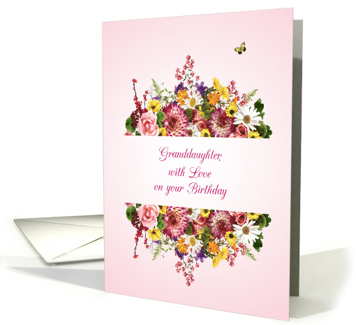 Granddaughter Birthday Divided Bouquet card (1748786)