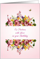 Ex Partner Birthday Divided Bouquet card