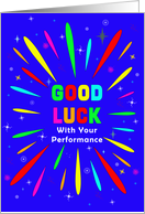 Good Luck With Your Performance card