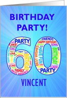 60th Birthday Party Invitation card