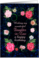 Daughter in Law Birthday Beautiful Pink Roses card