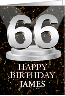 66th Birthday Add A Name James Spotlights card