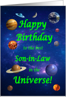Son in Law Birthday Best in the Universe card
