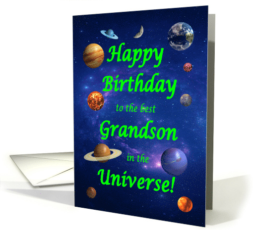 Grandson Birthday Best in the Universe card (1809940)