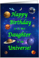 Daughter Birthday Best in the Universe card
