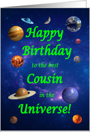 Cousin Birthday Best in the Universe card