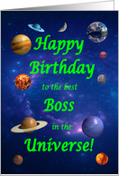 Boss Birthday Best in the Universe card