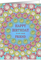 Friend Birthday Crochet Flowers card