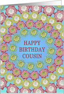 Cousin Birthday Crochet Flowers card