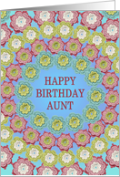Aunt Birthday Crochet Flowers card