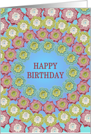 Birthday Crochet Flowers card