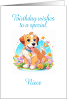 Niece Birthday Puppy Dog card