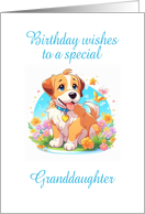 Granddaughter Birthday Puppy Dog card