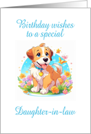 Daughter in Law Birthday Puppy Dog card