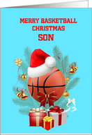Son Basketball Christmas card