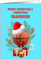 Grandson Basketball Christmas card