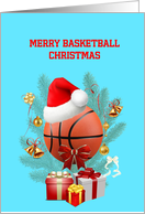 Merry Basketball Christmas card
