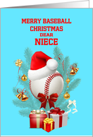 Niece Baseball Christmas card
