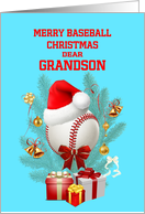 Grandson Baseball Christmas card