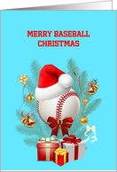 Merry Baseball Christmas card