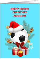 Add A Name Soccer Christmas card
